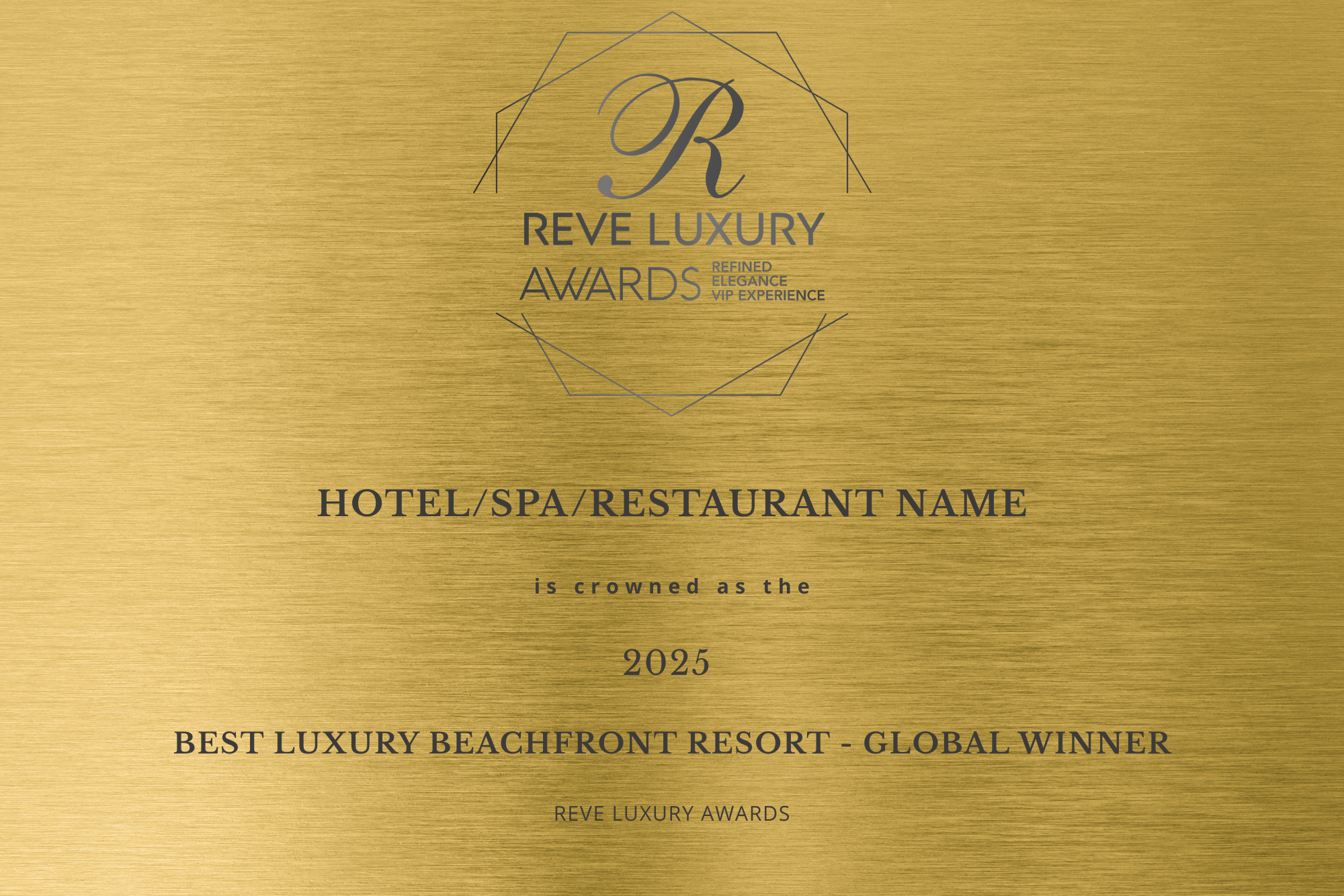 Luxury Awards Plaque